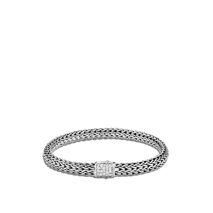 John Hardy Diamond Reversible Classic Chain Bracelet