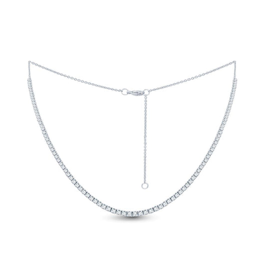 14K White Gold Diamond Necklace