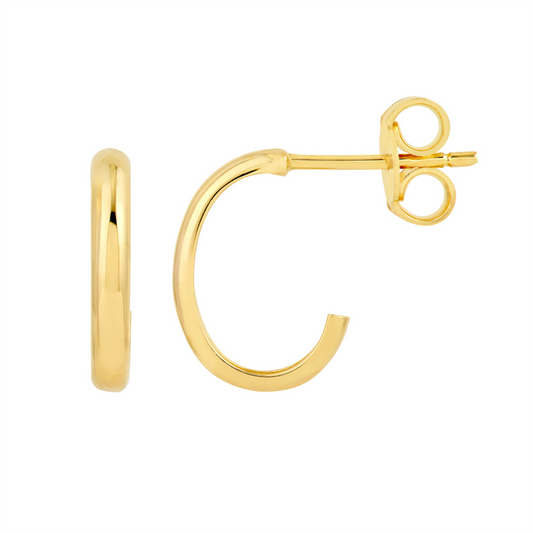 Rolland's Design Gold Medium J Hoop Earrings