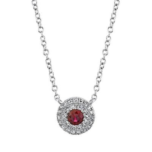 Shy Creation Ruby & Diamond Necklace