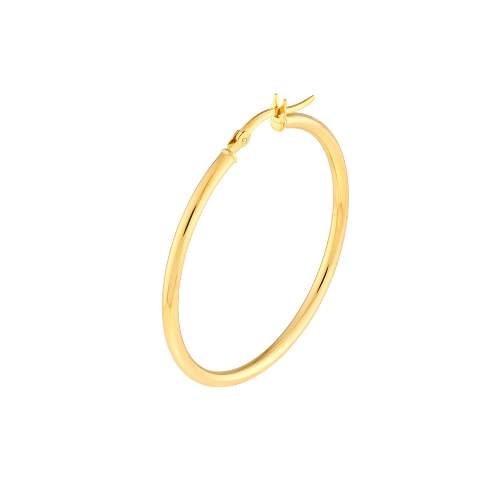 14k Round Tube Hoops 2x35mm