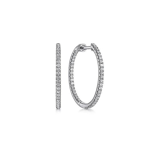 Gabriel 14K Diamond Hoop Earrings