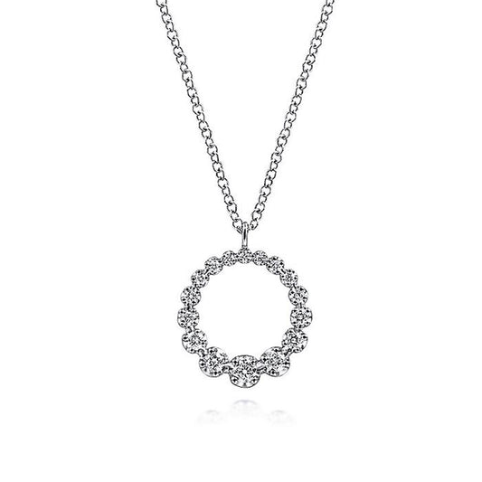 Gabriel Diamond Open Circle Pendant Necklace