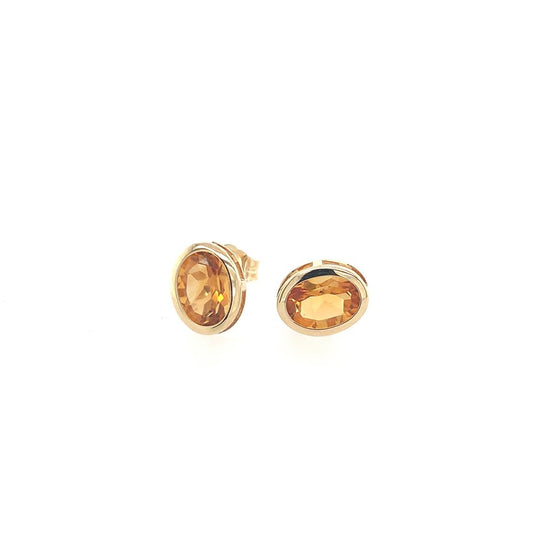 Rolland's Designs Bezel Citrine Earrings