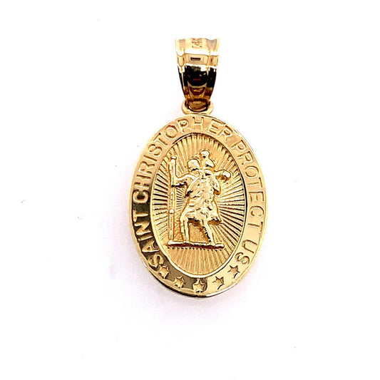 Rolland's Designs 14K Gold St. Christopher Medalliion