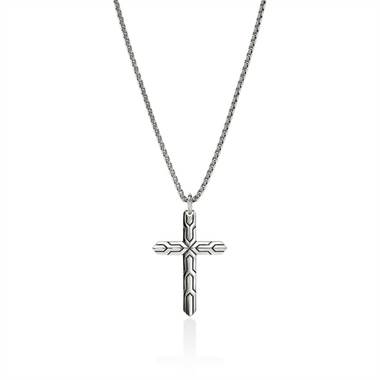John Hardy Silver Icon Cross Necklace