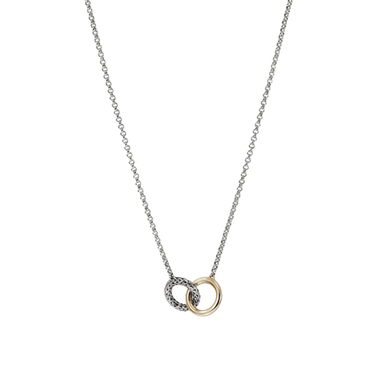 John Hardy Essentials 14K Gold & Silver Interlinking Necklace