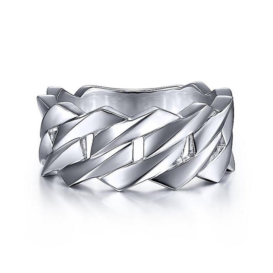 Gabriel Sterling Silver Large Chain Link Ring