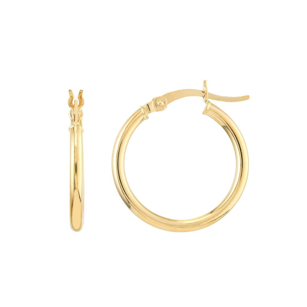 14k Round Tube Hoops 2x20mm