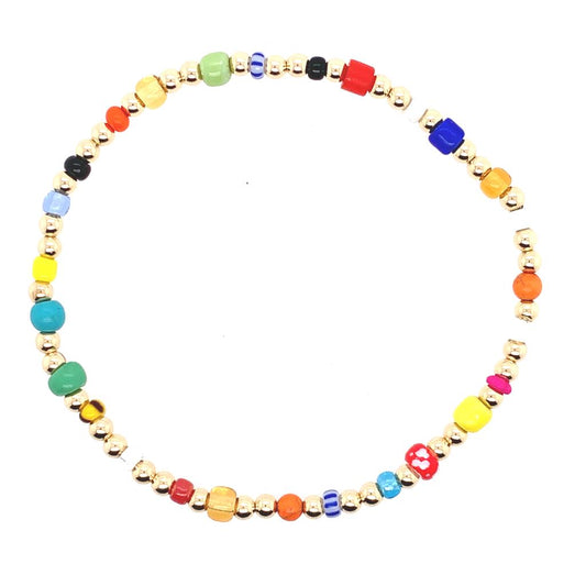 Dee Berkley Colorful Glass Beaded Bracelet