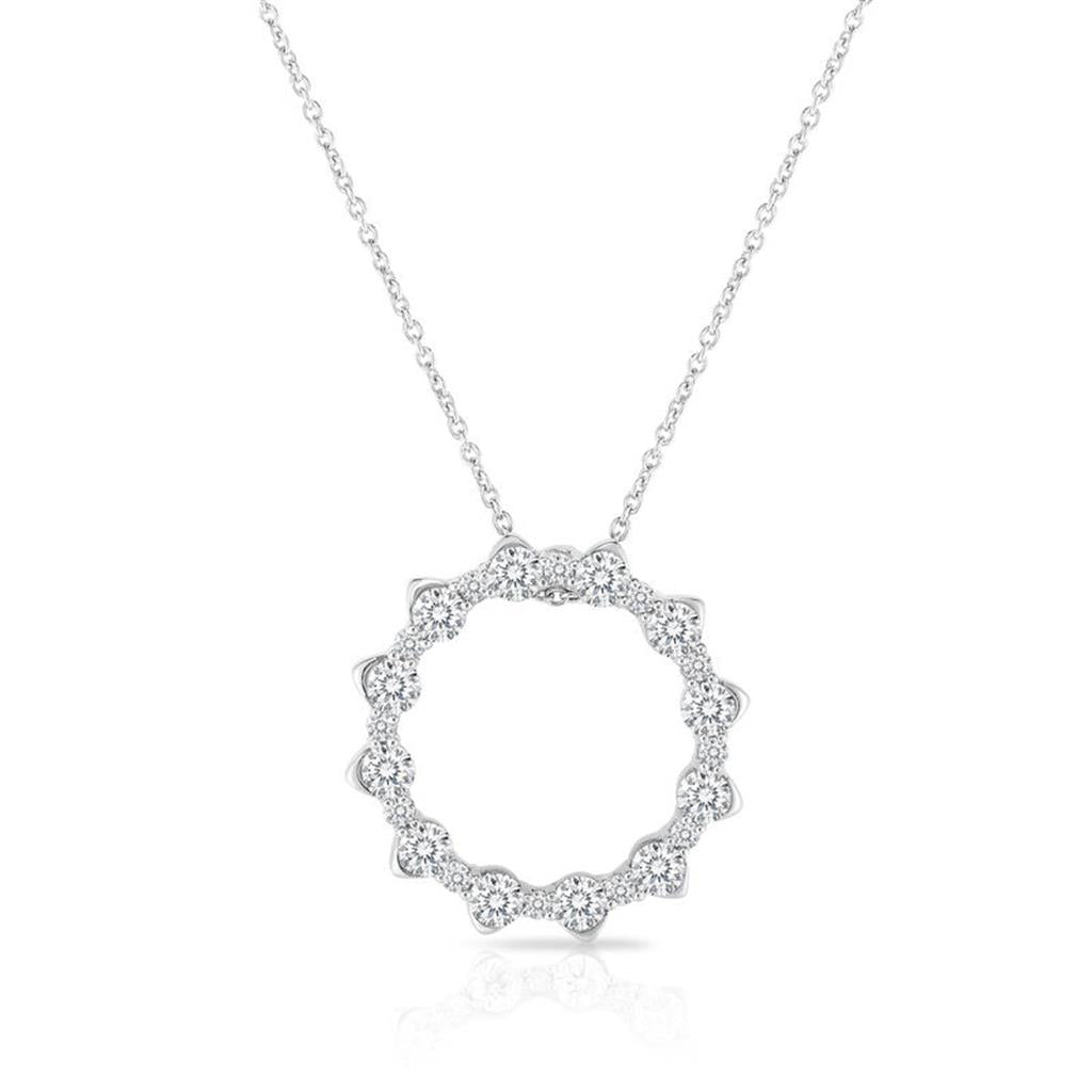 Roberto Coin 18Kt Marquise Diamond Circle Pendant