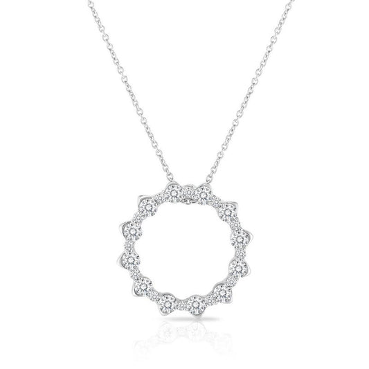 Roberto Coin 18Kt Marquise Diamond Circle Pendant