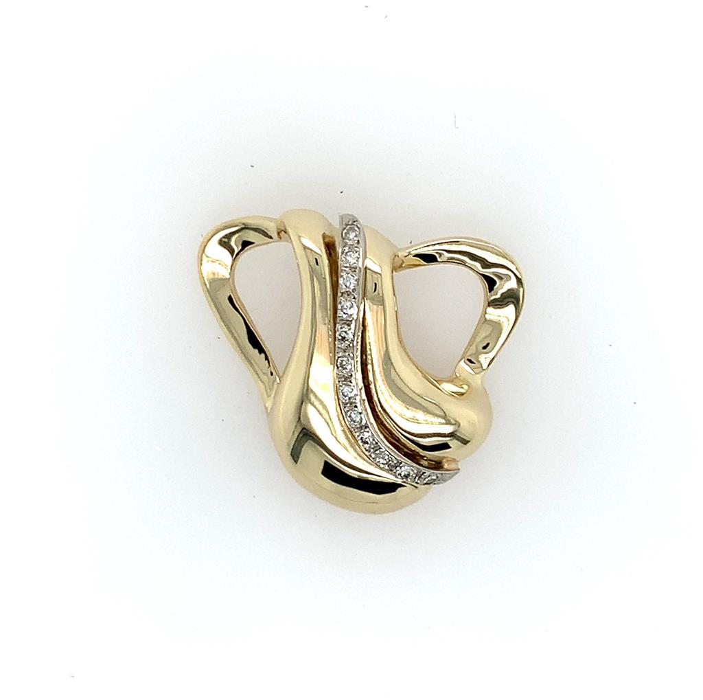 Estate 14K Diamond Slide Pendant