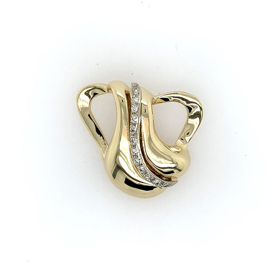 Estate 14K Diamond Slide Pendant