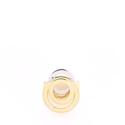 Estate 18K Two Tone Circle Ring