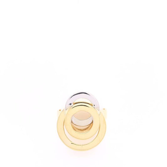 Estate 18K Two Tone Circle Ring