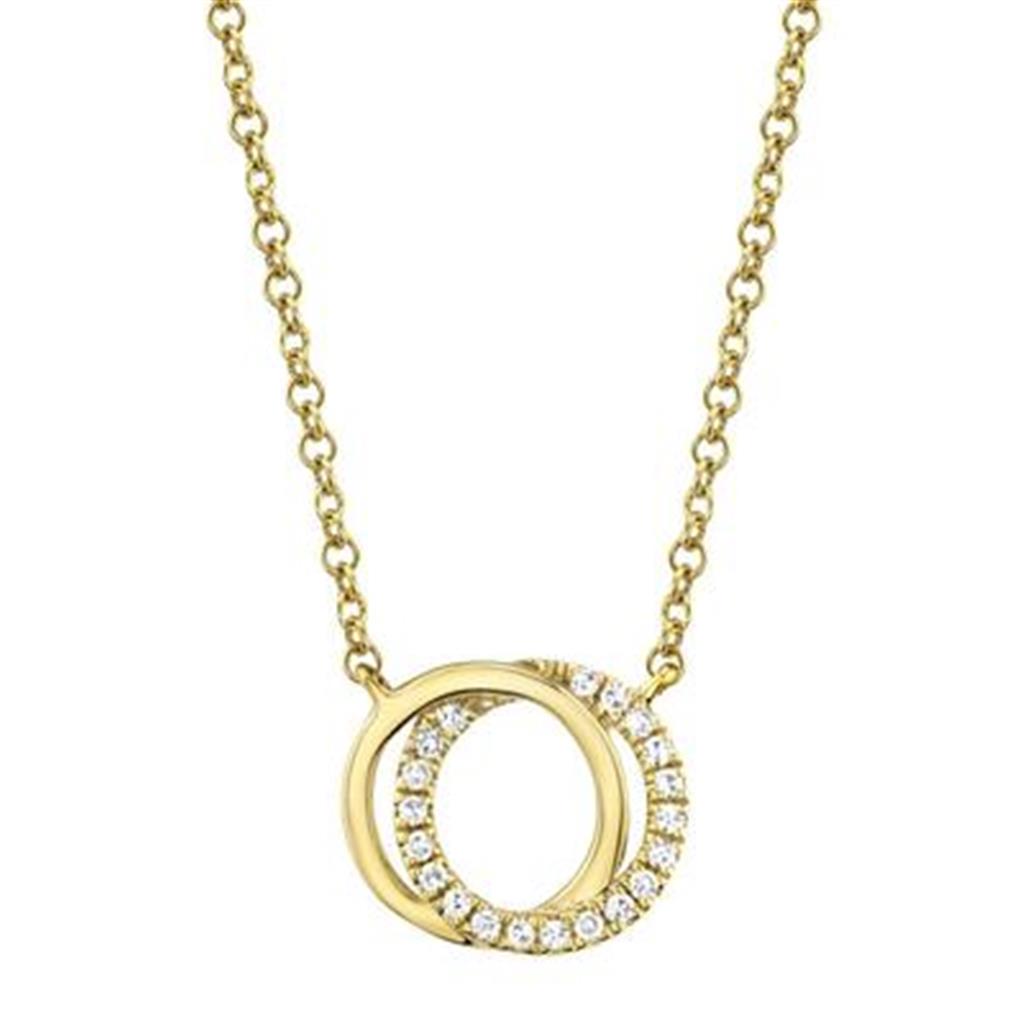 Shy Creation Love Knot Circle Necklace
