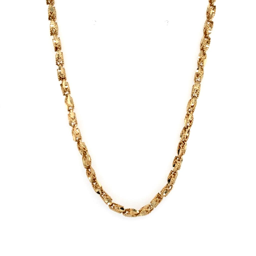 Estate 14K Diamond Cut Filigree Chain