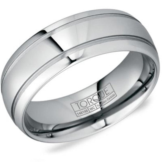 Crown Ring Black Ceramic & Black Tungsten Band