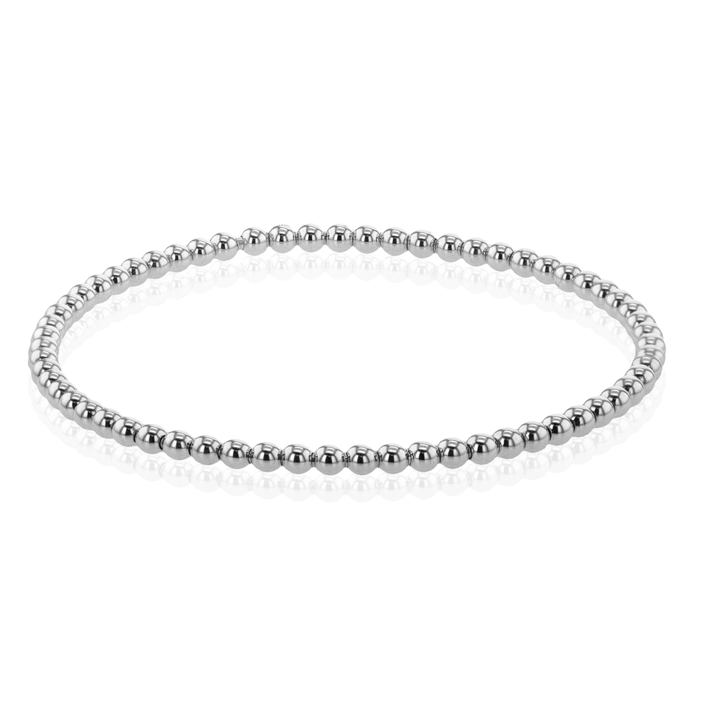 Simon G. White Gold Beaded Bracelet