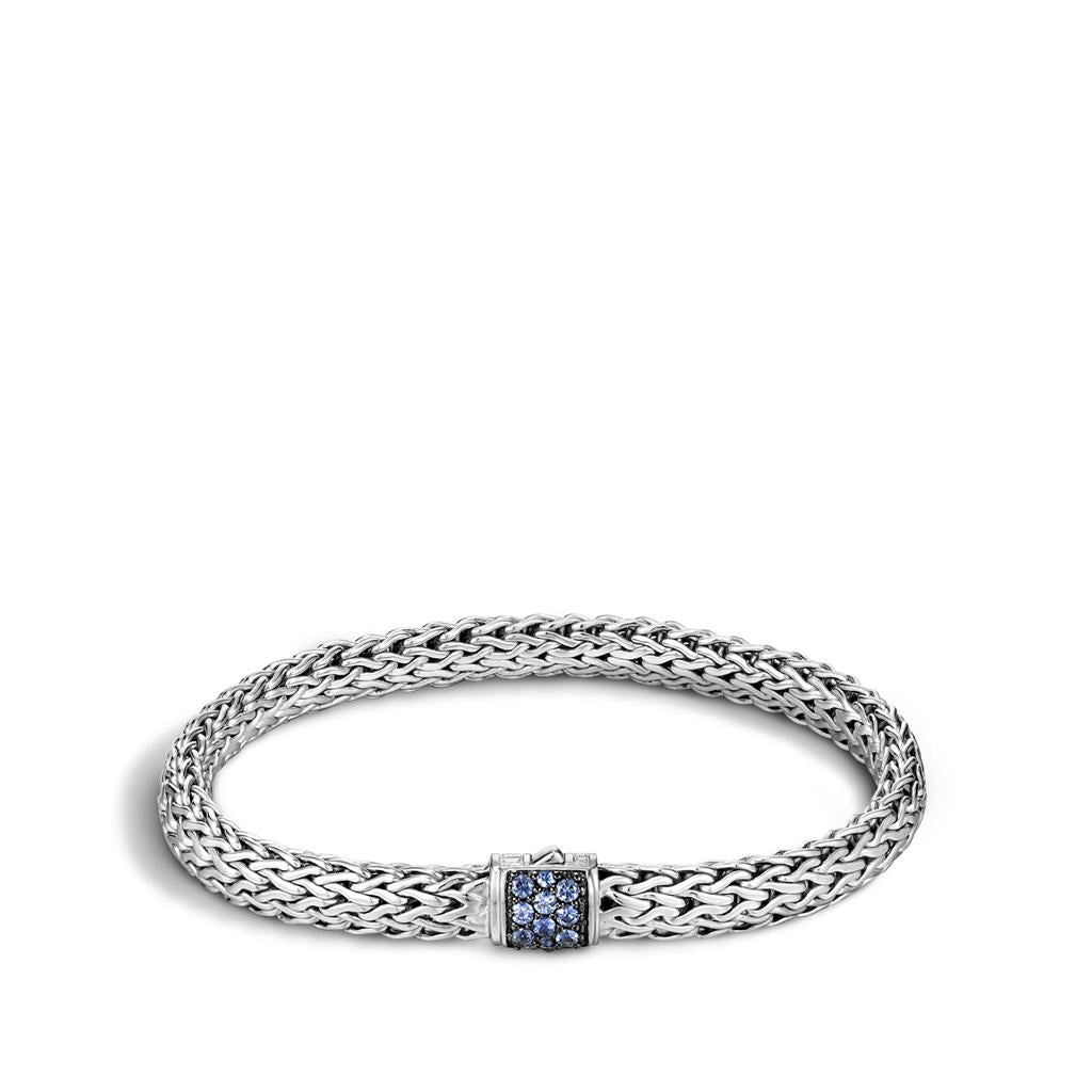 John Hardy Silver and Blue Sapphire Bracelet