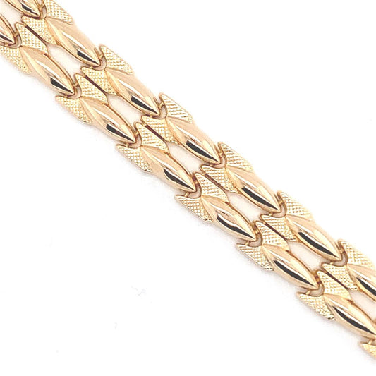Estate 18K Wide Track Bracelet