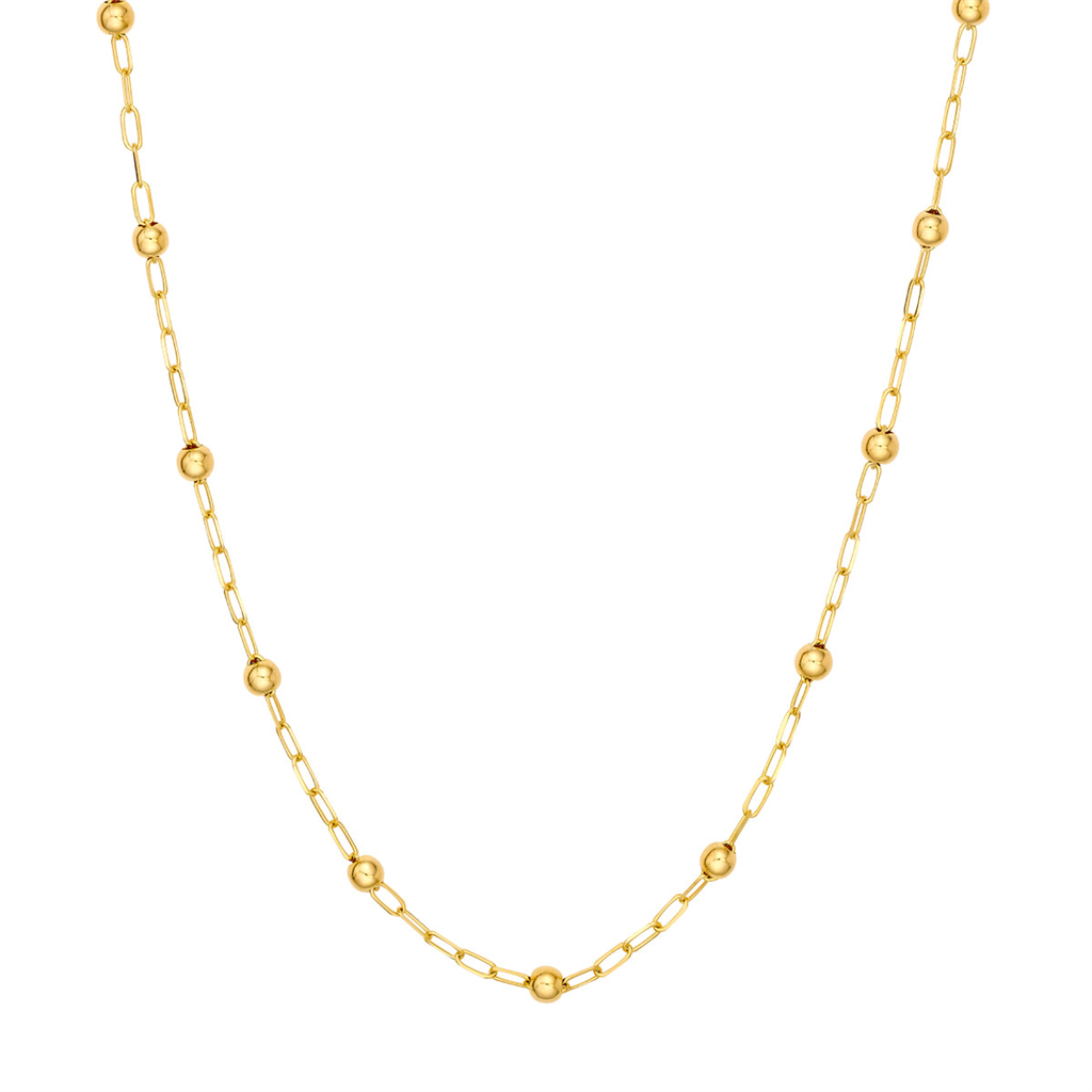 Rolland's Designs 14K Beaded Paperclip Chain
