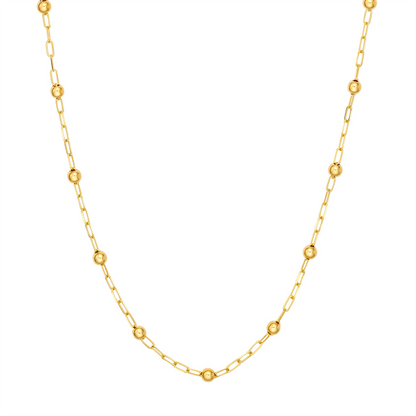 Rolland's Designs 14K Beaded Paperclip Chain