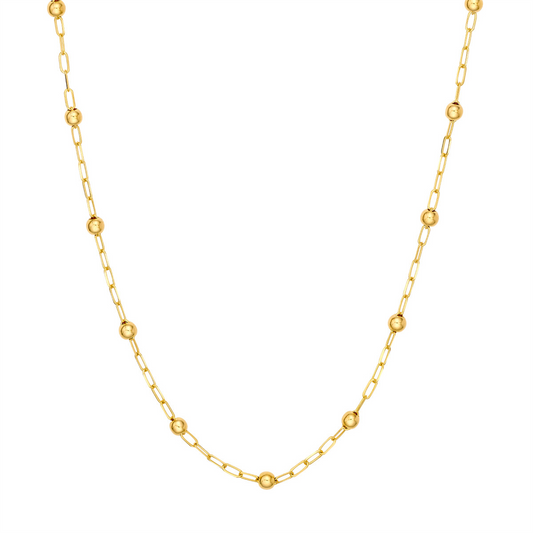 Rolland's Designs 14K Beaded Paperclip Chain