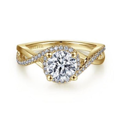 Gabriel Halo Criss Cross Diamond Semi Mount