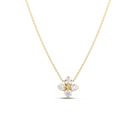 Roberto Coin Love In Verona Diamonds Flower Necklace