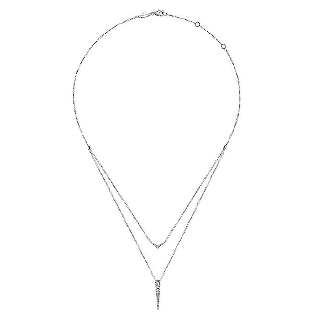 Gabriel Layered Diamond Bar & Spike Pendant