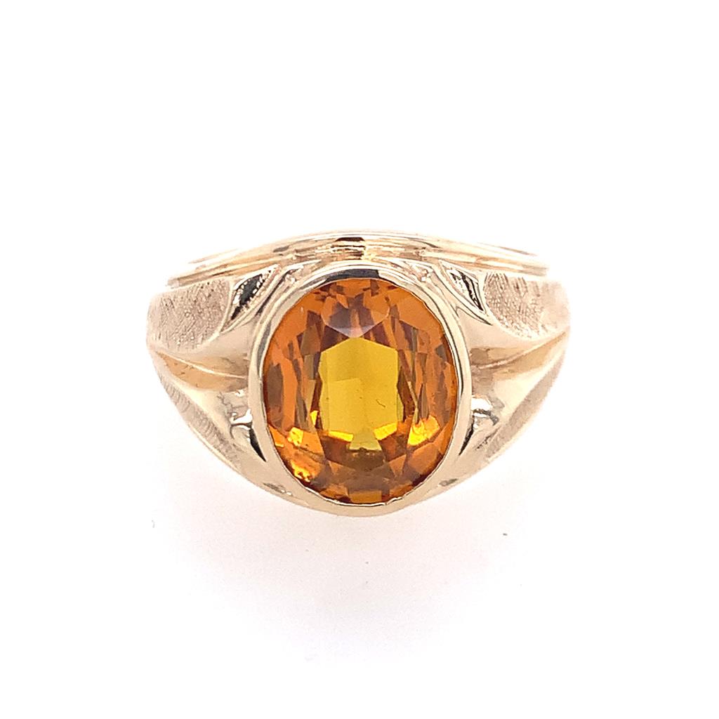 Estate 10K Yellow Gold Citrine Ring