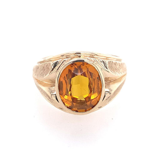 Estate 10K Yellow Gold Citrine Ring