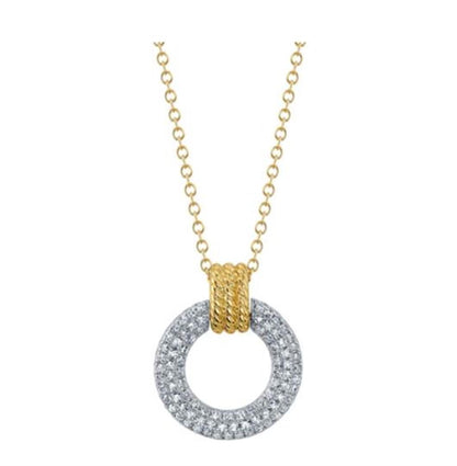Shy 14Ktt Diamond Circle Pendant