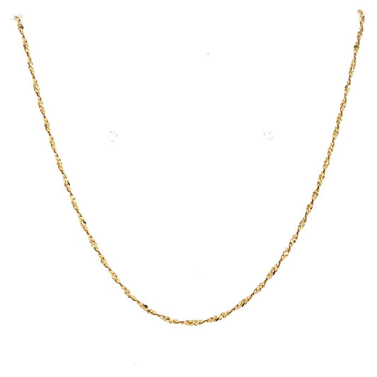 Estate 14K Yellow Gold Twist Chain