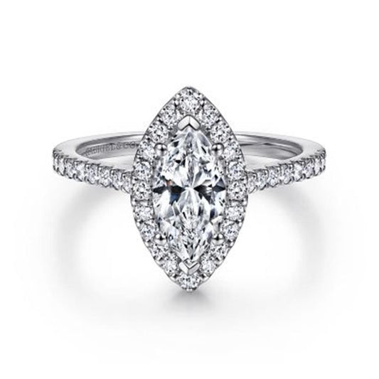 Gabriel Marquise Shape Diamond Semi Mount