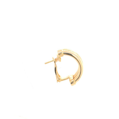 Estate 18K Yellow Gold Half Hoops