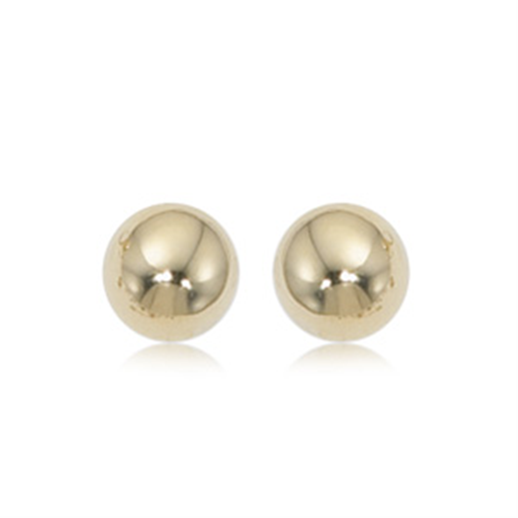 8mm Gold Ball Earrings