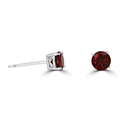 Rolland's Design Garnet Stud Earrings