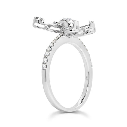 Shy Creation Diamond Butterfly Ring