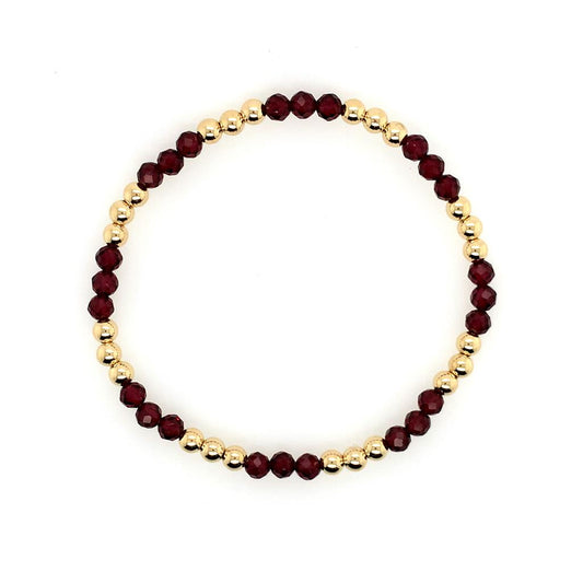 Dee Berkley Garnet Beaded Bracelet