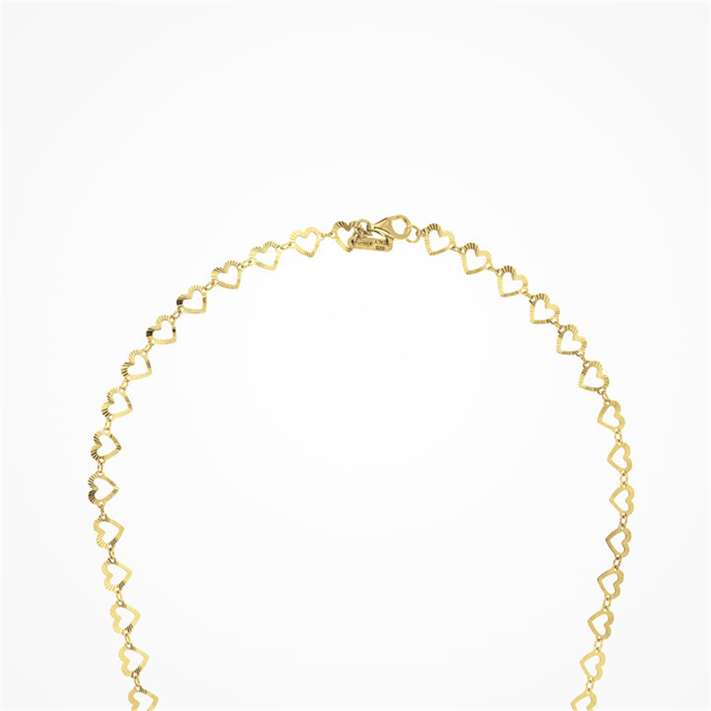 Desmos Gold-Plated Sterling Silver 16" Arte Cuore Necklace