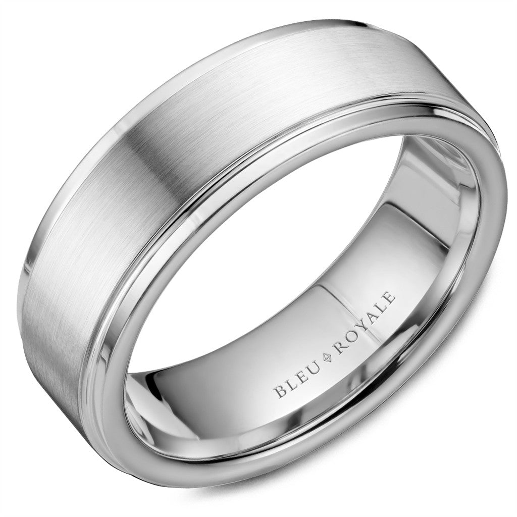 14K White Gold Wedding Band