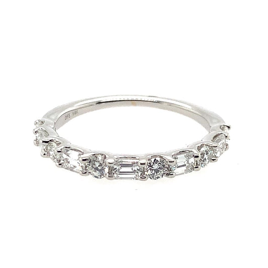 Rolland's Designs Round & Baguette Diamond Band