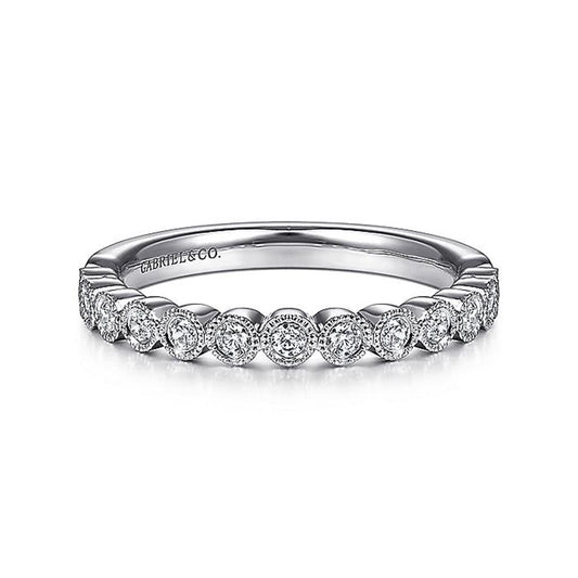 Gabriel Bezel Set Diamond Stackable Band