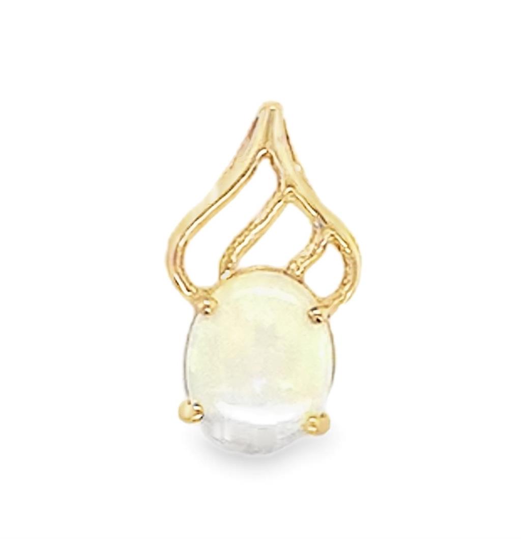 Estate 14K Yellow Gold Opal Pendant