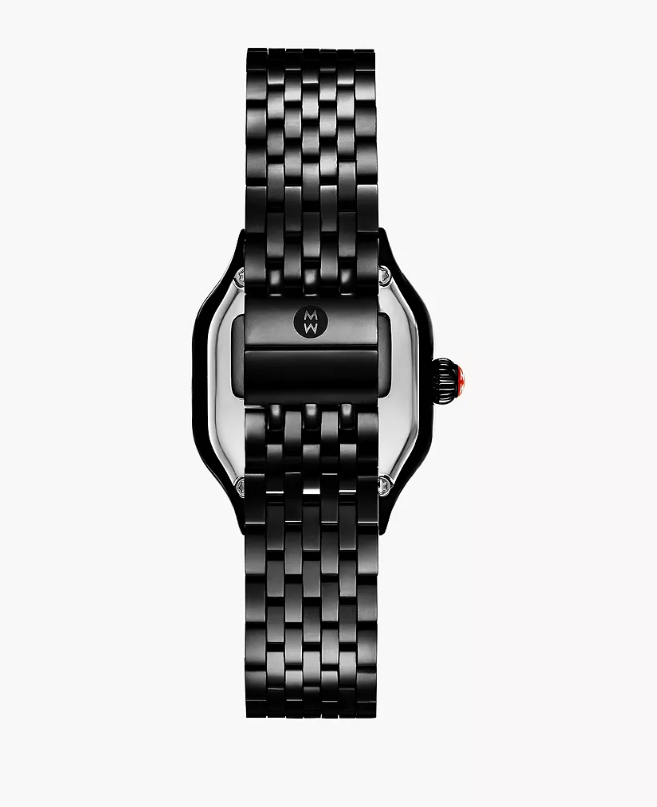 Michele Meggie 29Mm Diamond Noir Gloss Watch