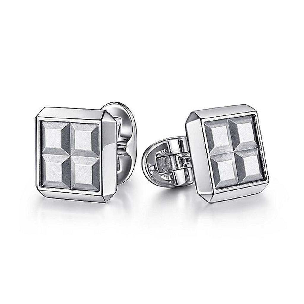 Gabriel Silver Square Cufflinks