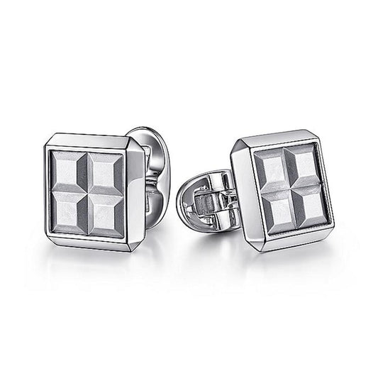 Gabriel Silver Square Cufflinks